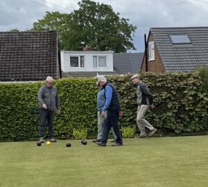 Club members at a bowling green